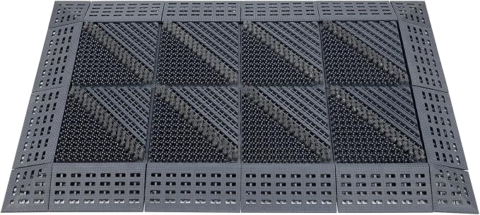 Heavy Duty Boot Scraper Mat 29.5x17.7 Inch | Heavy duty all weather shoe scrubber, scrapes mud, sand and snow, ideal for porch, garden and outdoor entryways