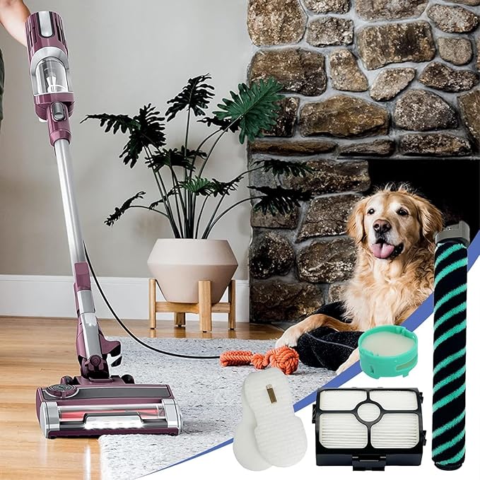 12Pcs HZ4002 Replacement Filter Compatible with Shark PowerDetect Ultra-Light Upright Vacuum HZ4000 HZ4002 Corded Stick Vacuum, 2HEPA+4Foam&Felt Filter, 1Roller Brush 4Odor Neutralizer 1Cleaning Brush