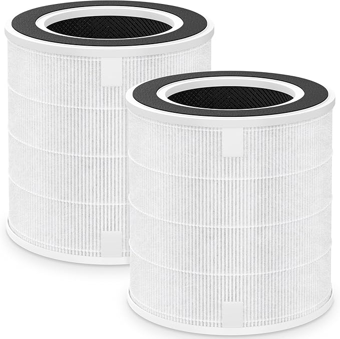2-Pack PB6866 Replacement Filters Compatible with Pureborne Air Purifier, 3-Layer H13 True HEPA Filter System with Activated Carbon