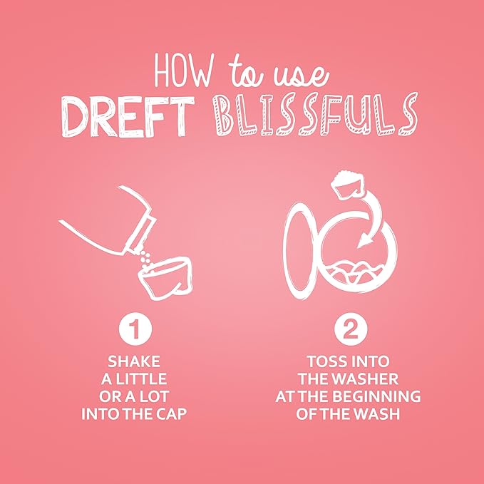 Bundle of Dreft Stage 2: Active Baby Liquid Laundry Detergent 114 Loads 165 fl oz + Blissfuls In-Wash Scent Booster Beads, Baby Fresh Scent, 24 oz