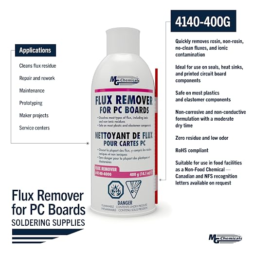 MG Chemicals - 4140-400G 4140 Flux Remover for PC Boards, 400g (14 Oz) Aerosol Can