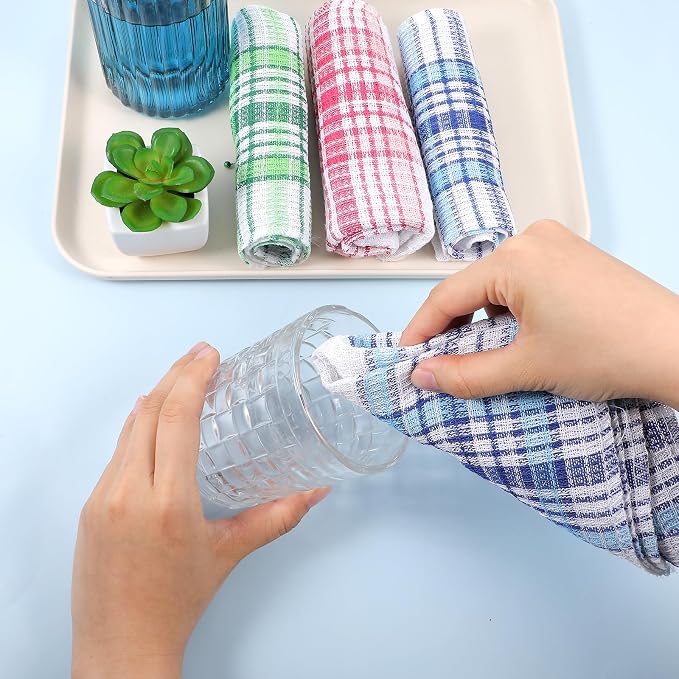 MAQUITA 36 Pieces Kitchen Dish Cloths Kitchen Dish Towels Washable Cleaning Cloth for Washing Dishes Wipe Glass Home Household Supplies, 12 x 12 Inch