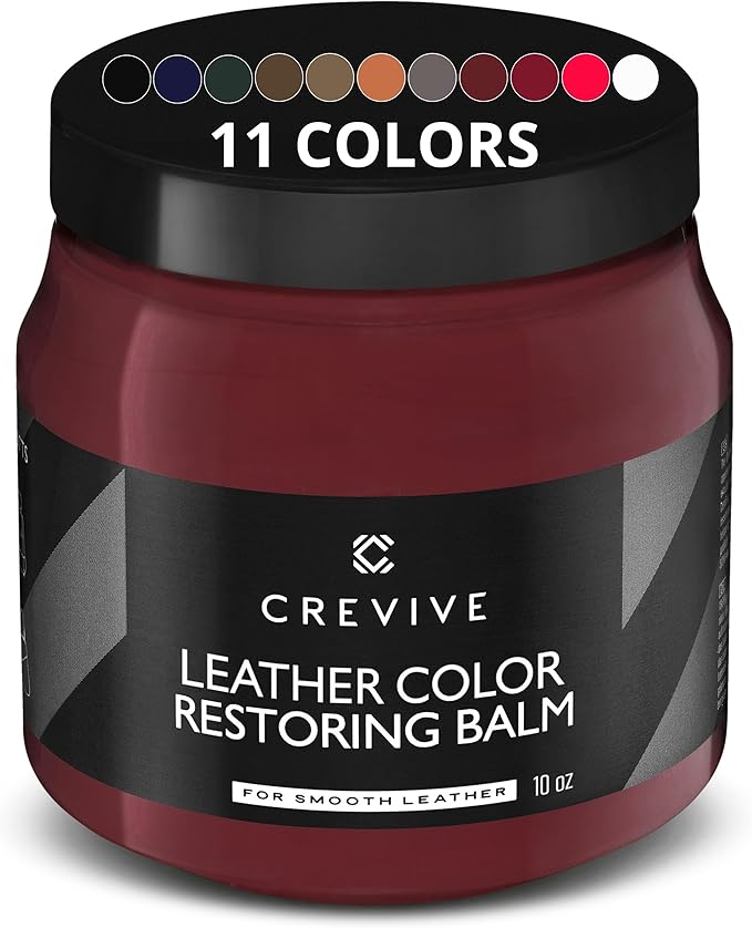 Leather Recoloring Balm Bordeaux 10 oz - Leather Color Restorer - Leather Restorer for Couches - Leather Balm Bordeaux
