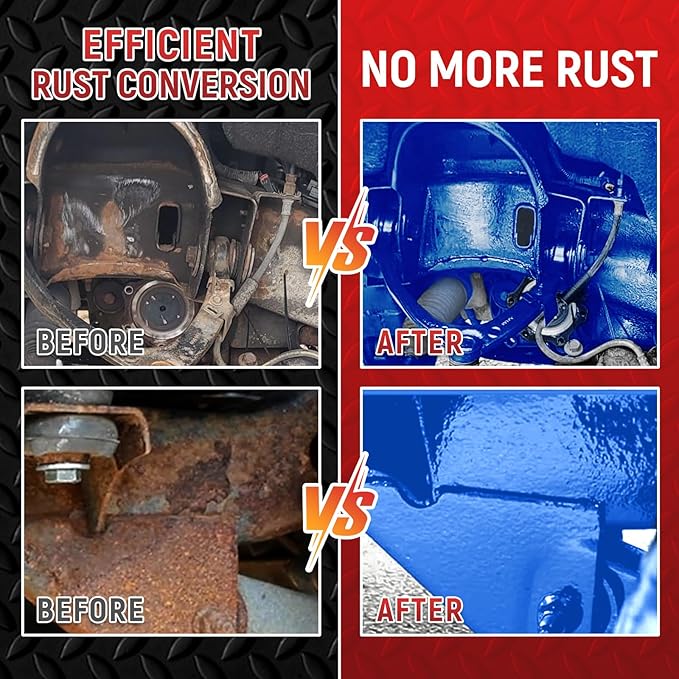 Water-Based Metal Anti-Rust Paint, High Gloss Blue 16 fl oz, Metal Primer and Protective Coating, Rust-Proof Coating, Permanent Protection Against Rust and Corrosion