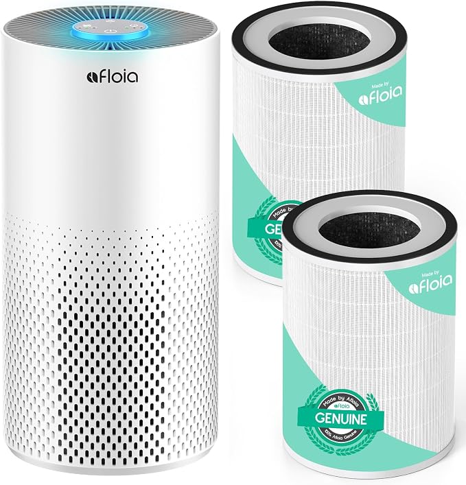 Afloia Air Purifiers for Home Bedroom Large Room Up to 1076 Ft², Kilo White, Afloia Original Filter for Kilo, 1 Pack