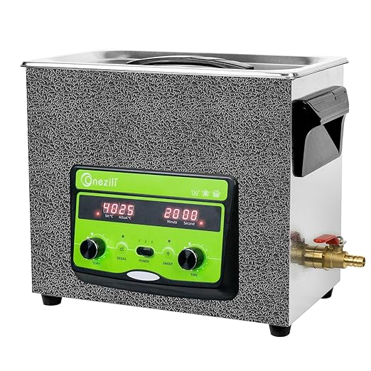 ONEZILI 6L Ultrasonic Cleaner, 180W 40kHz Ultrasonic Parts Cleaner, Adjustable Power, Sweep & Degas for 360°Cavitation Cleaning- Industrial Ultrasonic Cleaning Machine for Hardware & Mechanical Parts