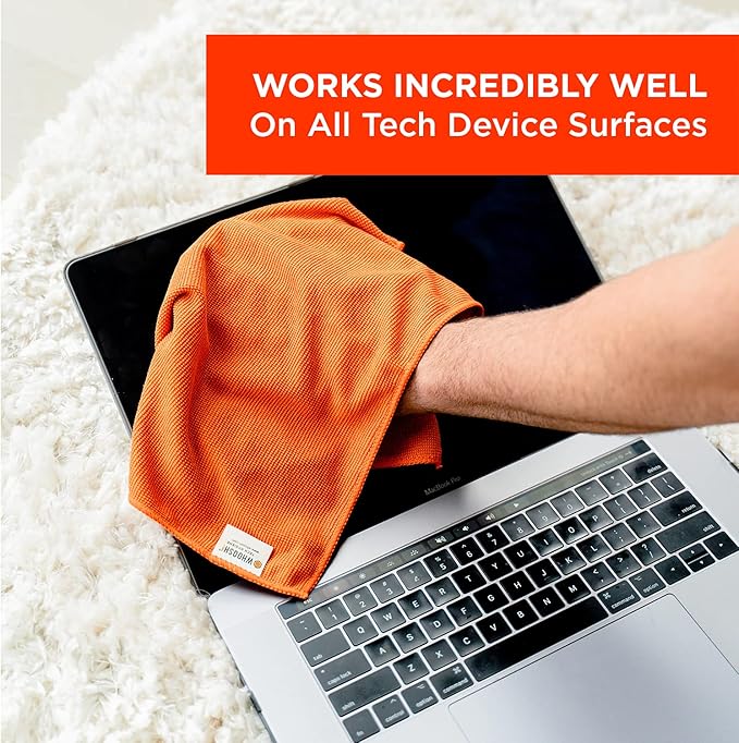 WHOOSH! Screen Cleaner Spray & Microfiber Cloths Bundle | 16.9 fl oz + 3 Microfiber Cloths (14x14)