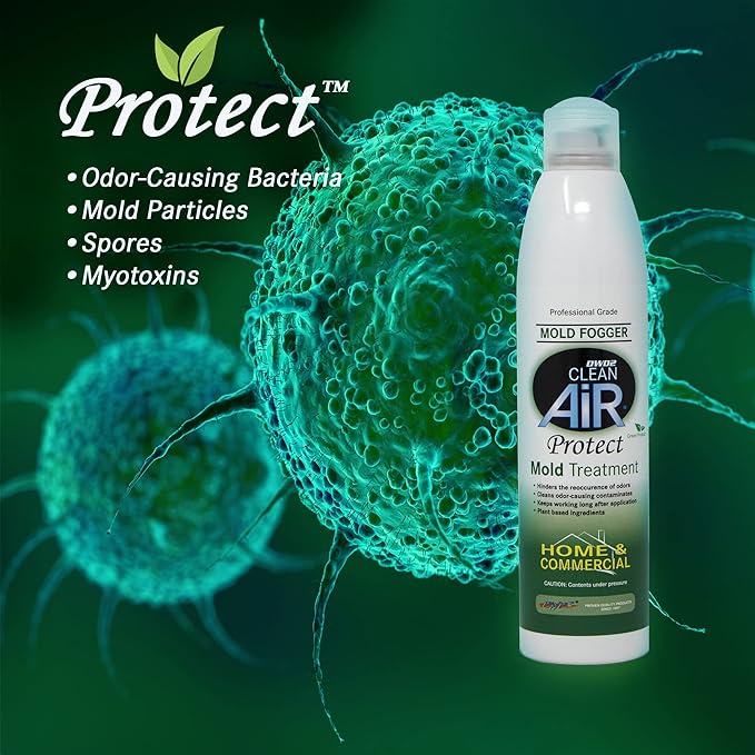 DWD2 Protect™ Home & Commercial Mold-Treatment Plant-Based Mold-Odor Remover Fogger Treatment - eco-friendly solution for a safer and healthier living and working space. (14 oz)