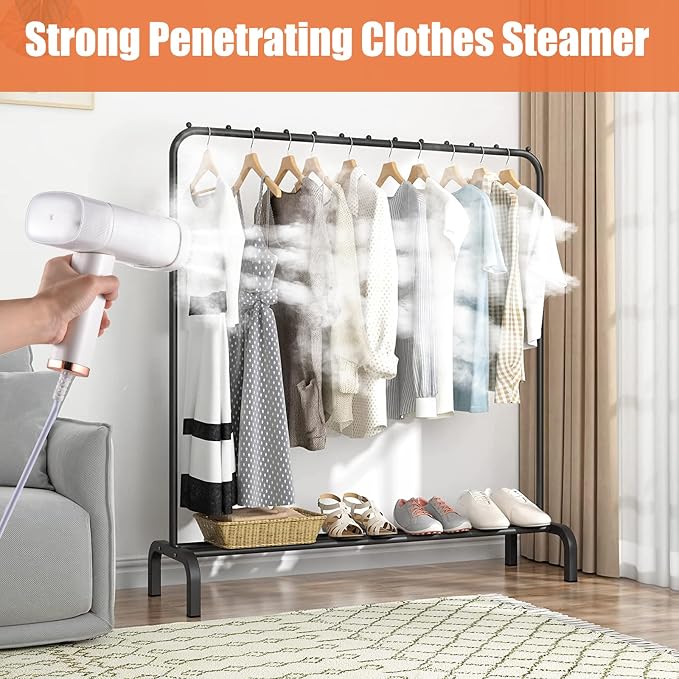 Steamer for Clothes 1000W Powerful Foldable Handheld Garment Steamer for Clothes and Fabrics 120ml Large acity Water Tank 20s Fast Heating Strong Penetrating Portable Wrinkles Remover Steam Iron