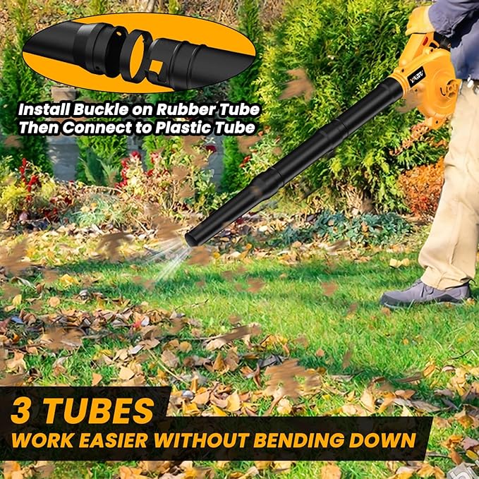 Cordless Leaf Blower for Dewalt 20V Max Battery, Jobsite Air Blower with Brushless Motor,6 Variable Speed Up to 180MPH,2-in-1 Handle Electric Blower and Vacuum Cleaner(Battery Not Included)