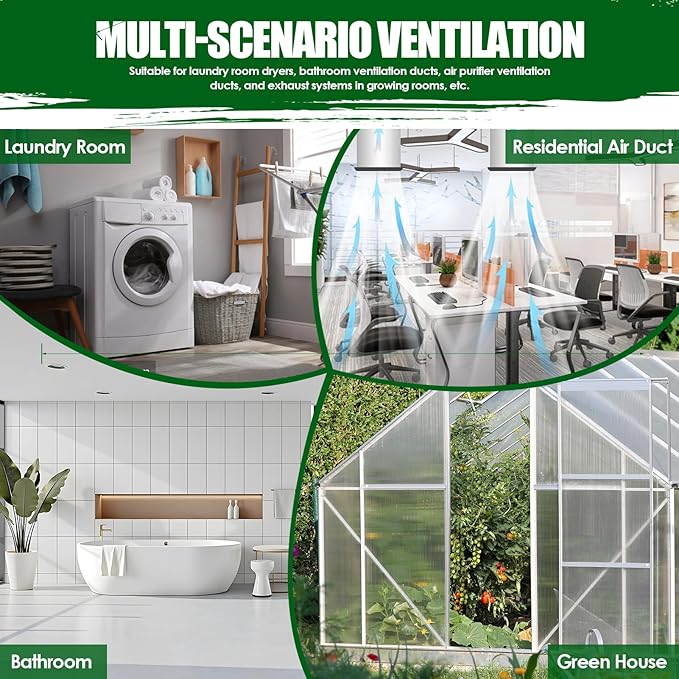 Dryer Vent Hose for Tight Space, 4 Inch 6-Layer Aluminum Flexible Dryer Vent Hose with 90 Degree Dryer Vent Elbow Dryer Hose Vent Kit Dryer Vent Connector Kit Indoor Outdoor
