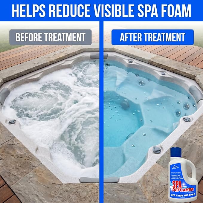 Hot Tub Defoamer, Spa Defoamer for Hot Tub Owners, 3L, Anti Foam for Hot Tub, Foam Down Hot Tub Foam Eliminator, Hot Tub Chemicals, for Spas & Inflatable Tubs – BubbyShine