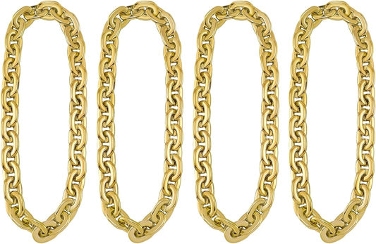 Passed colorfast test,Large Plastic Chain Necklace, 2 Pack / 4 Pack Optional,Hip-hop Rapper Big Chunky Fake Necklace , Super long Detachable, Non-fading Party Clothing Plastic Jewelry Necklace Decoration, Women and Men.