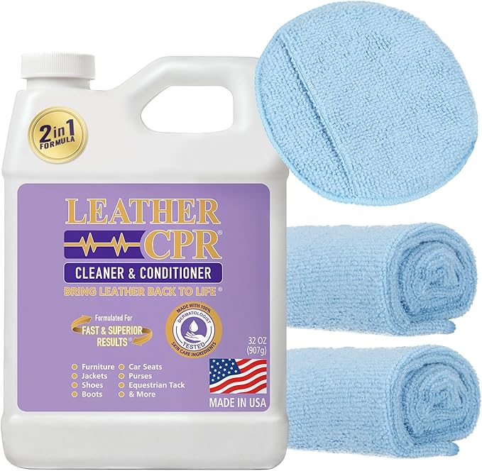 Leather CPR 32oz + Microfiber Applicator + 2 Towels