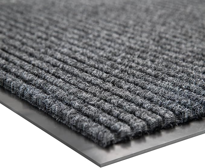 100pointONE Front Door Mat, Heavy Duty Indoor Outdoor Doormat for Entryway, 72" x 48" Low Profile Outdoor Mats for Home Entrance, Stain and Fade Resistant Welcome Mat for High Traffic Area, Dark Grey