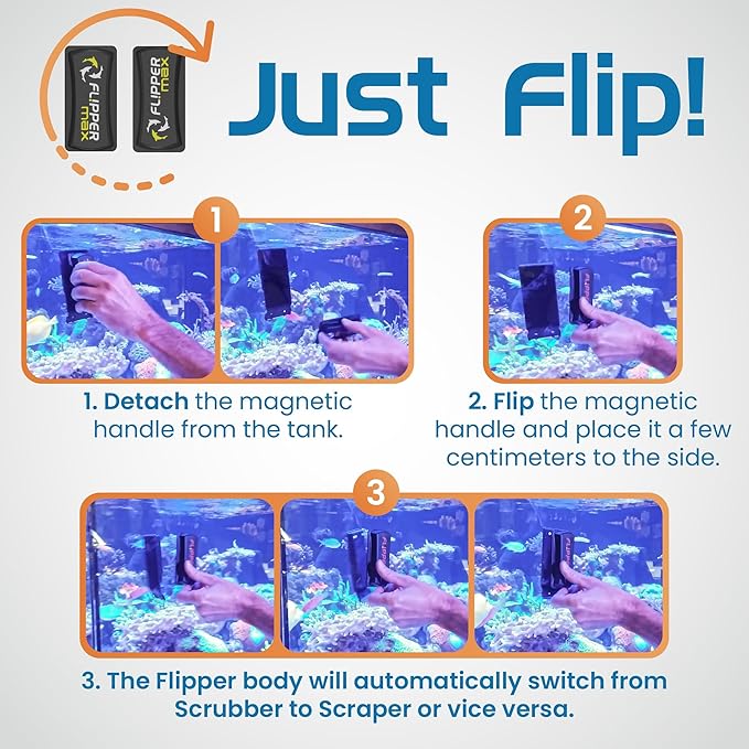 - Flipper Max Aquarium Algae Magnet Cleaner (for Glass or Acrylic Tanks 5/8-1-Inch) …