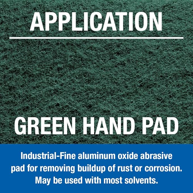 Mercer Abrasives 285GRN - 6"x9" Non-Woven Green Hand Pads (20 pack)