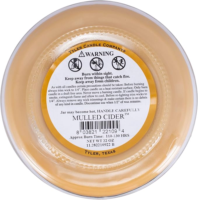 Tyler Candles - Mulled Cider Scented Candle - 22 Ounce Candle Tan (22 Oz.)