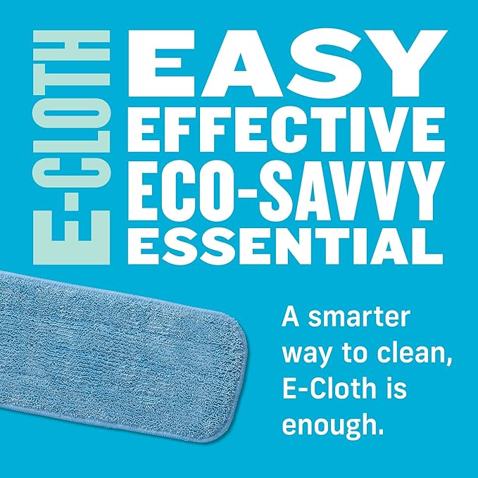 E-Cloth Deep Clean Mop Head Replacement - Microfiber Mop Pads, Reusable Washable Pads for Wet Floor Cleaning, Hardwood, Tile, Laminate & Stone, 100 Washes - 2 Pack
