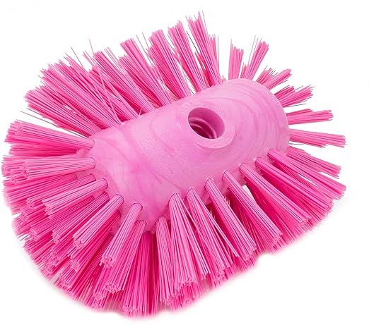 SPARTA Tank and Kettle Scrub Brush Heavy-Duty Tile Brush, Color-Coded and Handle Compatible (Sold Separately) for Optimal Access In Spacious Containers, Plastic, 5.25 X 7.5 Inches, Pink