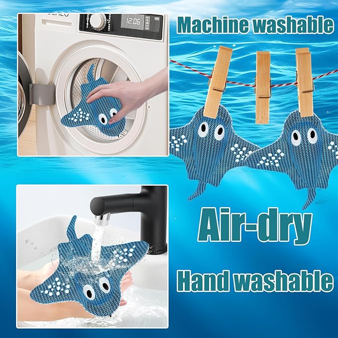 Hot Tub Scum Absorber, 2 Adult hot tub Accessories, Manta ray hot tub Floating Sponge, Reusable Oil-Absorbing and descaling Sponge, Keep the Water Clean