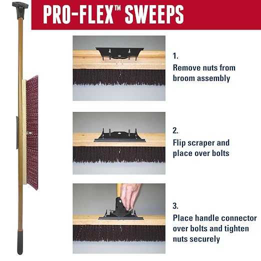 Weiler 44604 Pro-Flex 24" Block Size, Medium Maroon Polypropylene Fill, Sweep