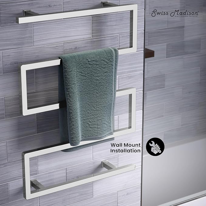 Swiss Madison Voltaire 5-Bar Electric Towel Warmer Heated Towel Racks for Bathroom in Chrome