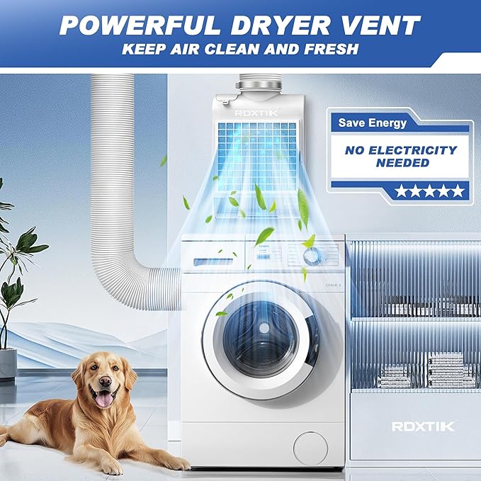 3-in-1 Indoor Dryer Vent Kit, 2026 Upgraded, 10 Pcs Polyester Filters for 4 Layer Purification System, Stainless Steel Screen Filter and Water Drawer For Electric Dryer