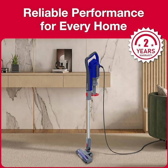 Koblenz Sagittarius Corded Stick Vacuum Cleaner, 3-in-1, 600W Motor, Brush Roll with LED, Cyclonic, Bagless 59 oz Dust Cup, Wall Mount, 16 ft Cord, Lightweight 5 lbs, Pet Hair, All Surfaces, SVK-631