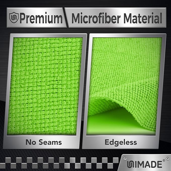 UNIMADE Microfiber Cleaning Cloth, 200PK Reusable Shop Rags Bulk Microfiber Cleansing Cloth Lint Free Cleaning-Towel for Car Kitchen Automotive Bar Mechanic Restaurant Garage,11.5"x11.5",Multicolor