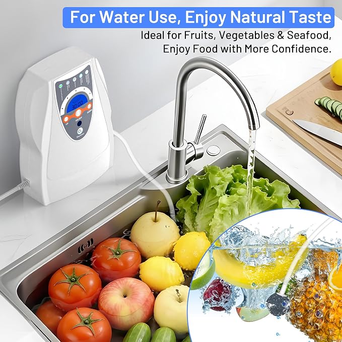 VTAR Ozone Machine, 500mg/h Multipurpose Ozone Machine Purify Air, Water, Fruits, Vegetables, Toothbrushes, Aquarium. Fruit Cleaner Device in Water- White