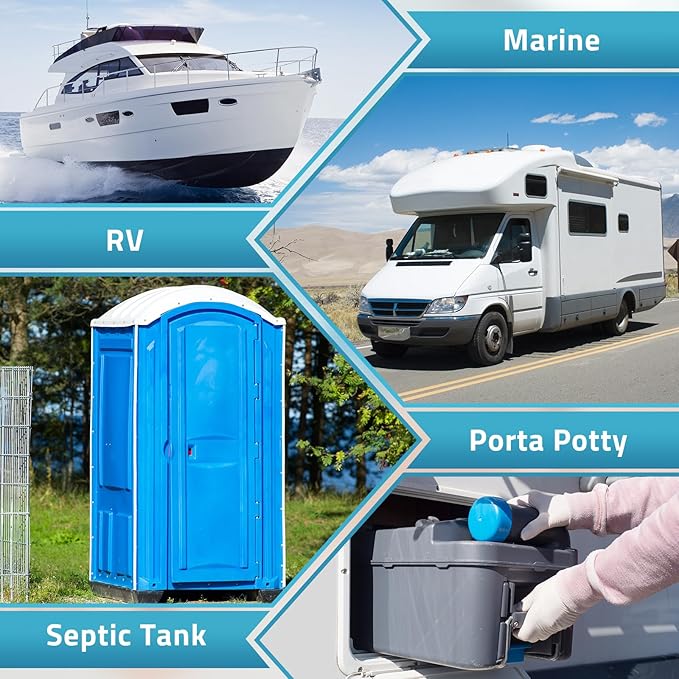 PAULINN RV Toilet Treatment Drop Ins, 50 Packs Septic Tank Treatment Pods Holding Tank Deodorizer for RV Black & Grey Water Tank Camper Marine Boat Camping, Lavender