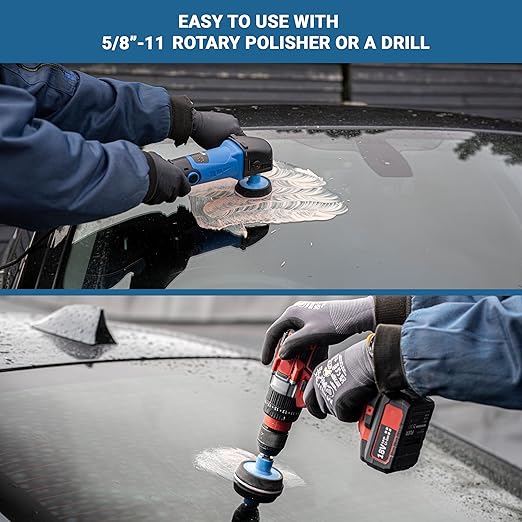 GLASS POLISH DIY 3" (75mm) Windshield Scratch Removal Kit for All Car Glass, Removes Deep Scratches, Wiper Blade Damage & Haziness, Restores Clear Visibility