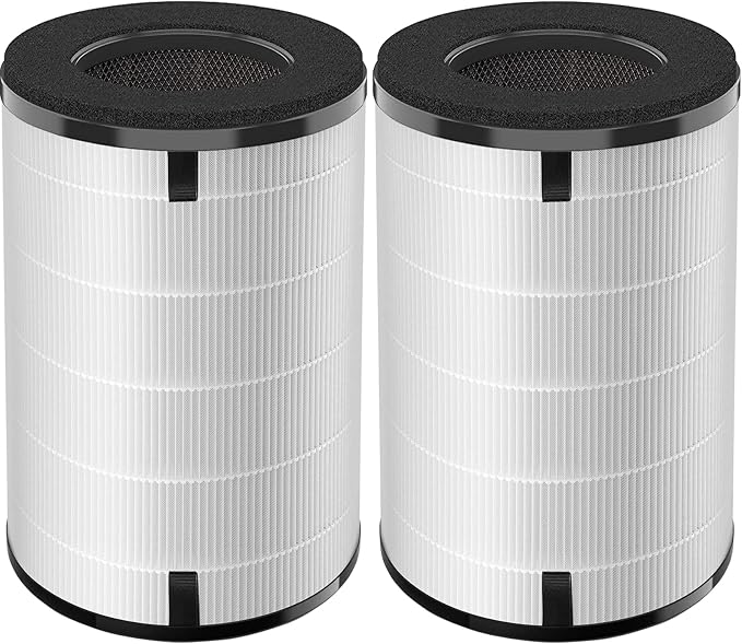 AP-T40FL AP-T45 HEPA Replacement Filter Compatible with 1461901 Homedics Total Clean 5-in-1 Air Cleaner Purifier, AP-T40 AP-T45WT AP-T40WT AP-T45-BK AP-T45-WT AP-T40WTAR, 2-Pack