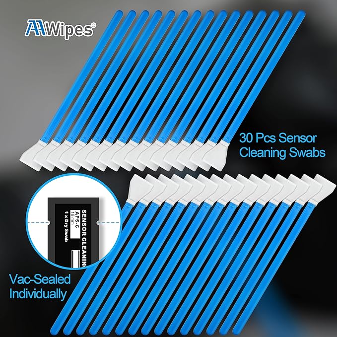 AAWipes Sensor Cleaning Swabs for APS-C Sensors of DDR DSLR or SLR Camera (30 Packs of 16 mm Sensor Cleaning Swabs) (HCS-16-30)