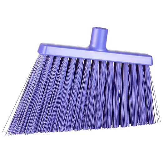 Vikan 29148 Broom, Angle Cut, 11.4" Extra Stiff, Purple