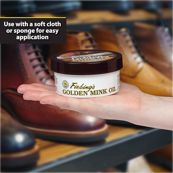 Fiebing's Golden Mink Oil for Leather Boots (6 Pack, 6 oz Each) - Leather Cleaner & Conditioner - Waterproof, Preserve, Soften All Smooth Leathercraft & Vinyl - Prevents Salt Stains On Couch, Purse