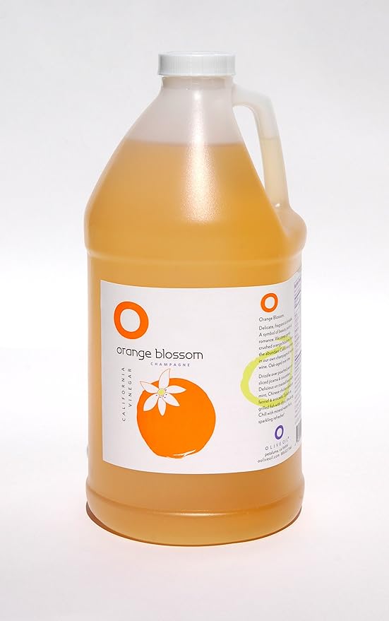 O Olive Oil California Orange Blossom Champagne Wine Vinegar, 0.5 gal, Handcrafted, Small Batch, Barrel-Aged, Award-Winning Vinegar