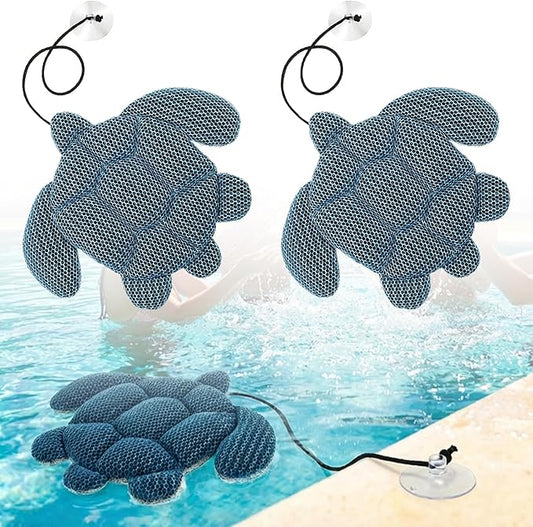 2Pcs Turtle Shape Hot Tub Scum Absorber, Floating Spa Scum Balls for Hot Tub, Reusable Oil Absorbing Sponge for Pool Spa Accessories