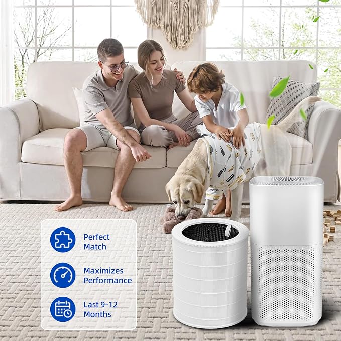 Core 600s-P Air Purifier Replacement Filter Compatible with LEVOIT Core 600S Air Purifier, 3-in-1 Filtration Filter and Activated Carbon 600S/P Filters, Core 600S-RF, 2 Pack