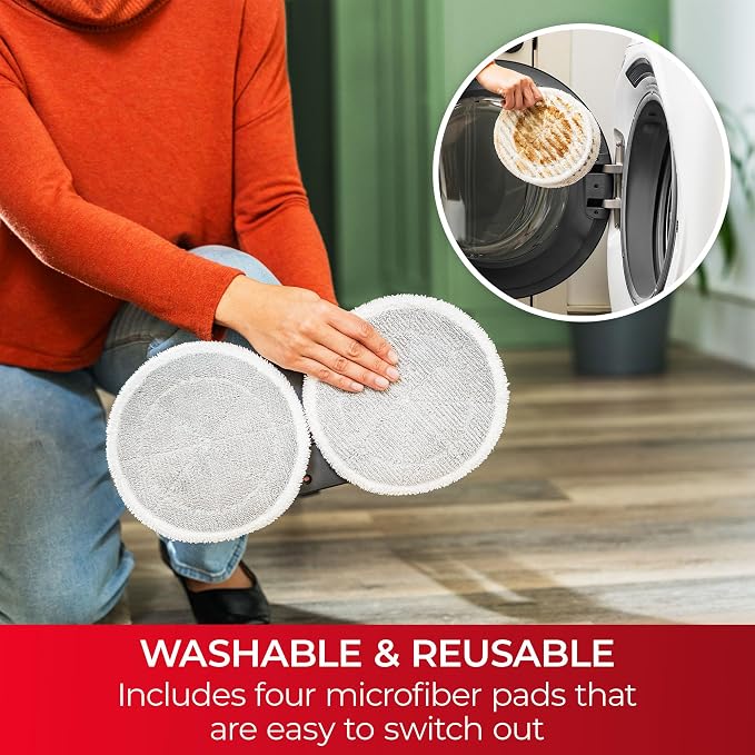 Kenmore SM2070 S300 Series Steam Spin Mop for Scrubbing and Sanitizing | 2 Modes, XL Water Tank, Swivel Steering, LED Headlights, Powerful Corded Steam Cleaner for Floor Cleaning, Hardwood and Tile