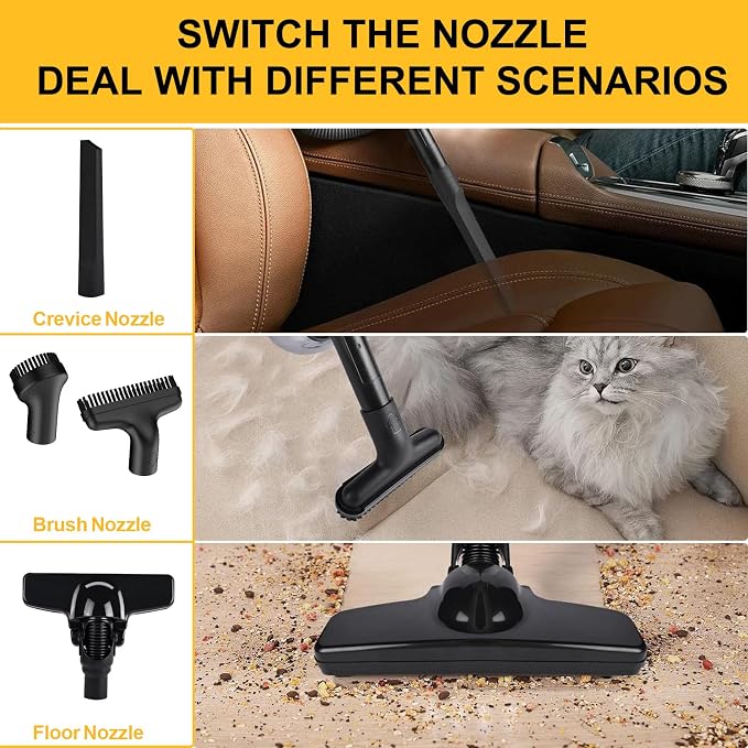 Cordless Vacuum for Dewalt 20V Battery, Handheld Vacuum Cleaner Stick Vacuum Shop Vac for Home Car Hardwood Floor Carpet with Washable HEPA Filter (No Battery)