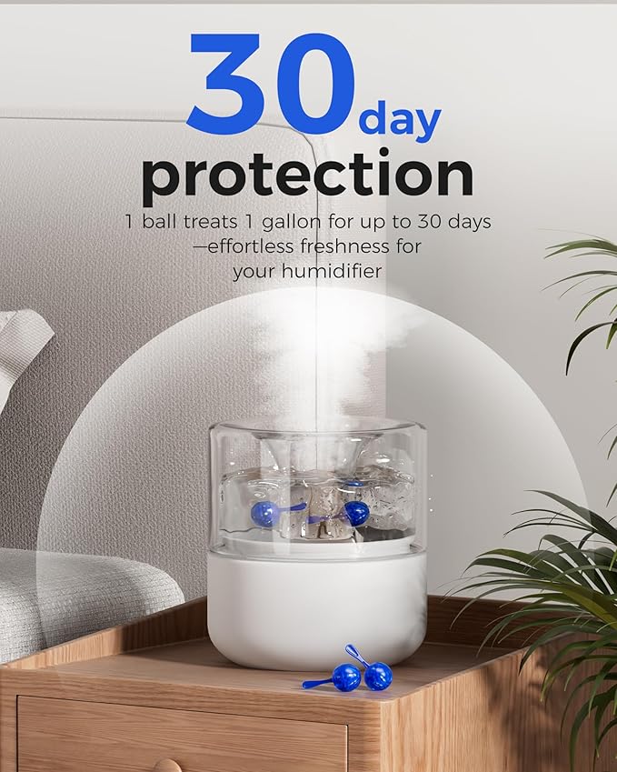 ZhenD 16 Pack Humidifier Cleaner Anti-Scale Balls: Stop White Dust, Extend Humidifier Life, Prevents Hard Water Build-Up, Easy Use