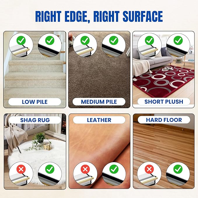 Pet Hair Removal Tool for Carpet & Car Detailing – 2025 Dual - Edge Carpet Rake & Pet Hair Remover – Deep Clean Dog & Cat Hair from Car, Rugs, Sofa, Couch, Furniture & Upholstery