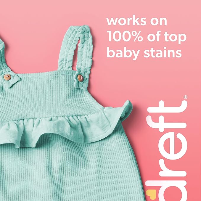 Bundle of Dreft Stage 2: Active Baby Liquid Laundry Detergent 114 Loads 165 fl oz + Blissfuls In-Wash Scent Booster Beads, Baby Fresh Scent, 24 oz