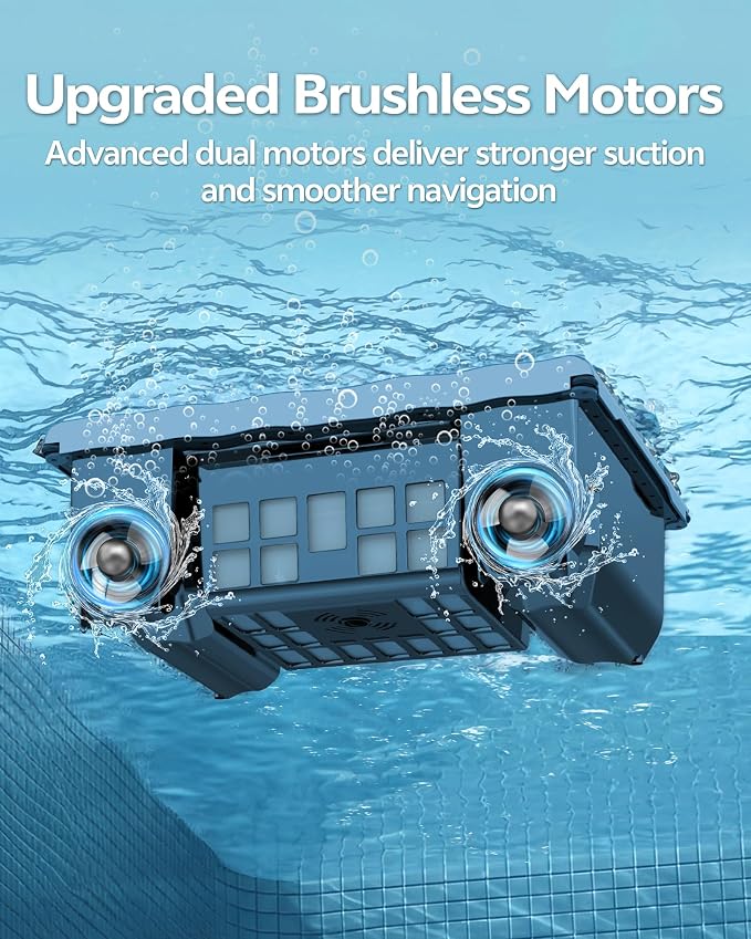 T1B Solar Powered Pool Skimmer Robot, Automatic Robotic Pool Surface Skimmer Cleaner with 24/7 Cleaning, Dual Charging Modes, Auto-Dock, Inground & Above-Ground Pools