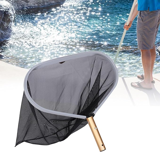 AYNEFY Fine Mesh Leaf Rake Skimmer Net Leaf Rake Heavy Duty Swimming Pool Mesh Accessories Tool Suitable for Swimming Pool Pond Hot Tub Fish Tanks Fountain Garden Recreation