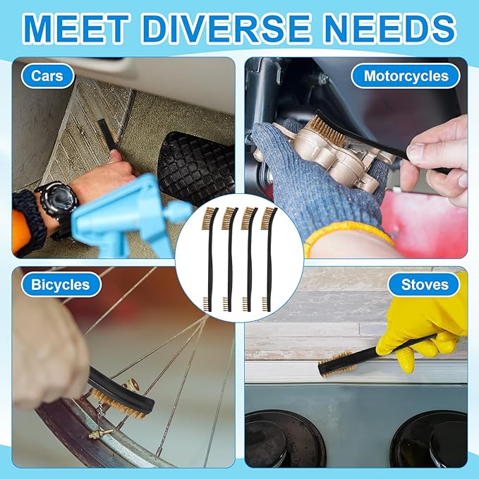 Boao 20 Packs Double-Ended Gun Cleaning Brushes 7 Inch Nylon All Purpose Cleaning Brush with Plastic Handle (Yellow)