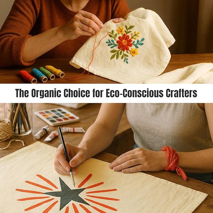 Flour Sack Towels | Tea Towel for Crafts| Kitchen Dish Cotton Blank Towel for Embroidery| Baking Bread Proofing Linen Cover| Super Absorbent Quick Dry| 6 Pack 28"x28" Natural