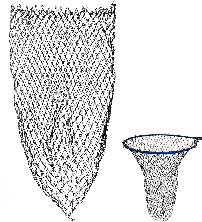 Large Fishing Net with Handle High Strength Landing Net Long Telescoping Rubber Fish Net Extendable Dip Net for Fishing Ideal for River Angling Pier Boat